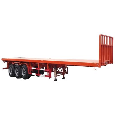 acheter Nouveau semi-remorque à plaques plates à 12 pneus à 3 essieux à vendre avec une capacité de 30 à 60 tonnes de conteneur de 40 pieds online manufacture