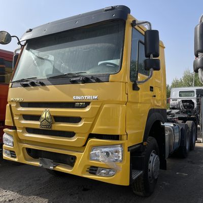 Un bon prix. Tracteur Howo Sinotruk 371 6x4 T7 d'occasion avec axe avant 7.5T 6 cylindres en ligne