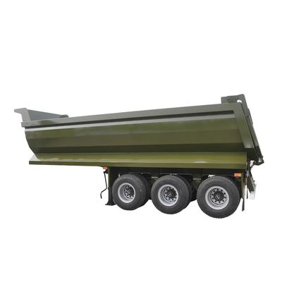 Un bon prix. 3 essieux 40 CBM remorque à bascule type U Cylindre hydraulique 50 tonnes 60 tonnes 70 tonnes Suspension aérienne remorques à plat en ligne