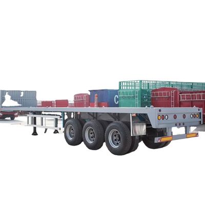 Un bon prix. 3 et 4 axes 40 pieds 50 pieds 60 pieds conteneur remorque à plat Tanzanie semi-remorque à plat d'occasion à vendre en ligne