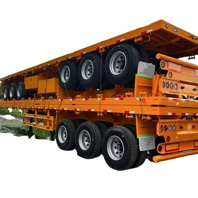 Un bon prix. 3 4 essieu 40 pieds 50 tonnes conteneur plat semi-remorque de transport semi-remorque à vendre en ligne