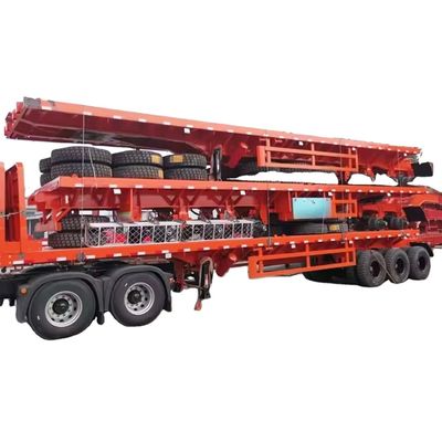 Un bon prix. 70 tonnes 3 essieux semi-remorque à plat Pan-remorque semi-camion remorque à plat 40 pieds 12m À vendre en ligne