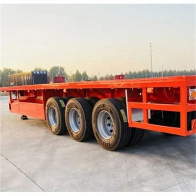 Un bon prix. 3 essieux personnalisés 2 4 5 6 essieux 40 pieds 12.00R20 Container pneumatique Transporteur semi-remorque à plat avec charge utile maximale 30 tonnes en ligne