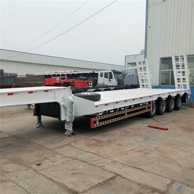 Un bon prix. Semi-remorque à lit bas à 4 essieux de 40-100 tonnes avec 16 pneus et 12R20 modèle de pneus JOST Kingpin boulonné ou soudé en ligne